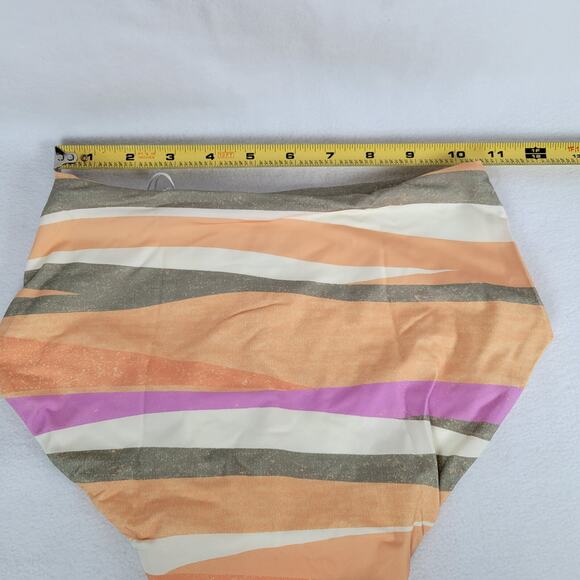 Prana Womens Sun Shade Striped High-Rise Swim Bottom Size XS Orange Performance - Picture 6 of 8